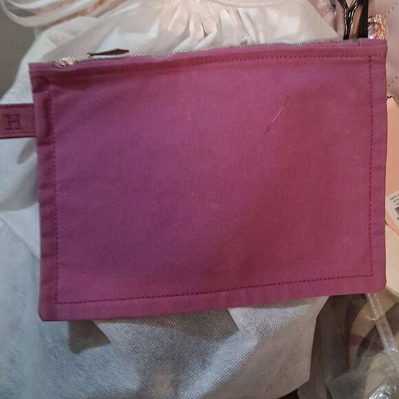 Authentic Hermès Pink Bora Bora Pouch Canvas Small Clutch Cosmetic Case - Picture 16 of 16